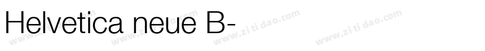 Helvetica neue B字体转换